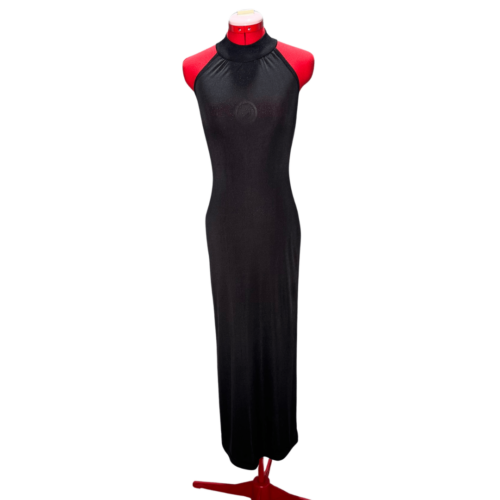 Sparkly Black halterneck bodycon dress - Rental - Size Small