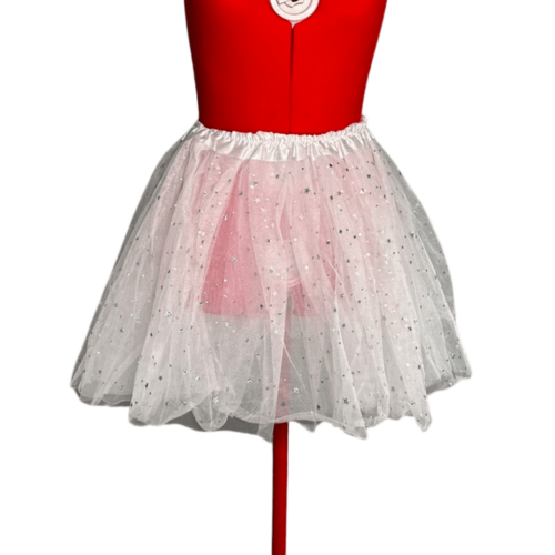 White Glitter Tutu Skirt - Rental - Size 5-6, 9-10