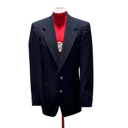 Long black suit jacket with notched collar - RENTAL - Size Small