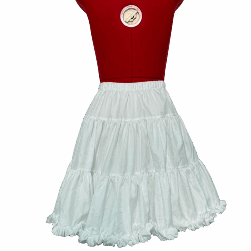 White mini-length petticoat - RENTAL - Size?